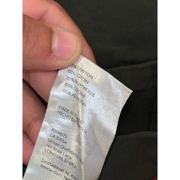 Free People Olive Green Pleated Chino Straight Leg Pants Women's Size 6 - Picture 9 of 10